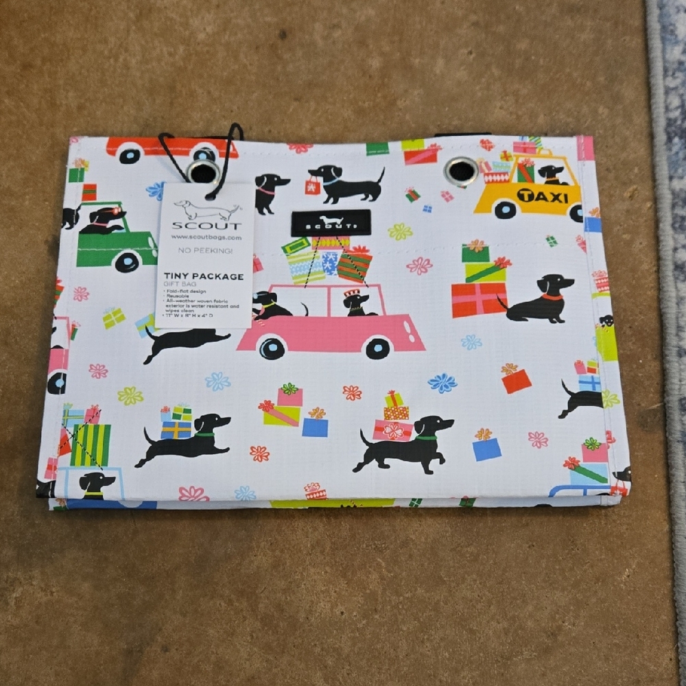 Scout Dachshund and Gift Print Tote